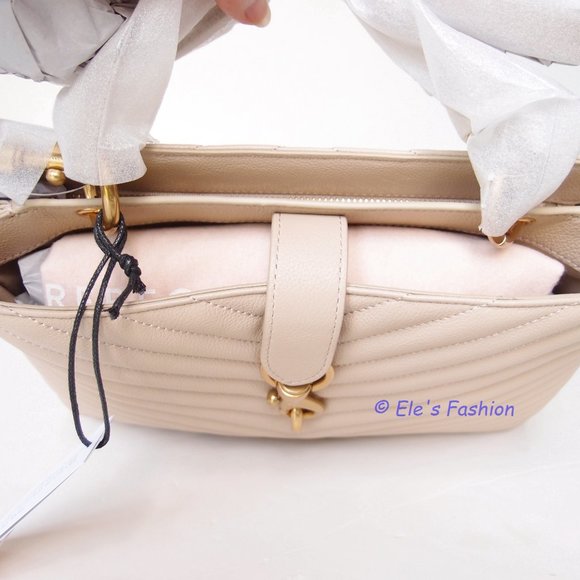 ❤️NWT Rebecca Minkoff Edie Lrg Top Handle Satchel Crossbody Bag SAND DUNE Beige - Picture 11 of 15